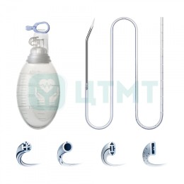 Набор для дренирования ран, силиконовый резервуар 100 мл; катетер силиконовый круглый с пазами, стилет 10 Fr, коннектор XS
