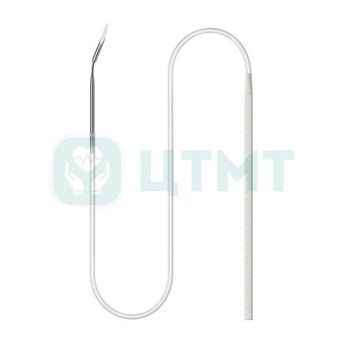 Трубка дренажная одноразовая силиконовая плоская с перфорацией со сгибаемым стилетом 10 мм