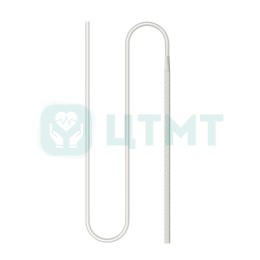 Трубка дренажная одноразовая силиконовая плоская с перфорацией 4 мм, с коннектором