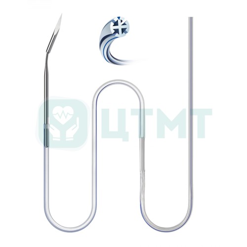 Трубка дренажная одноразовая силиконовая круглая с пазами 10 Fr, с коннектором