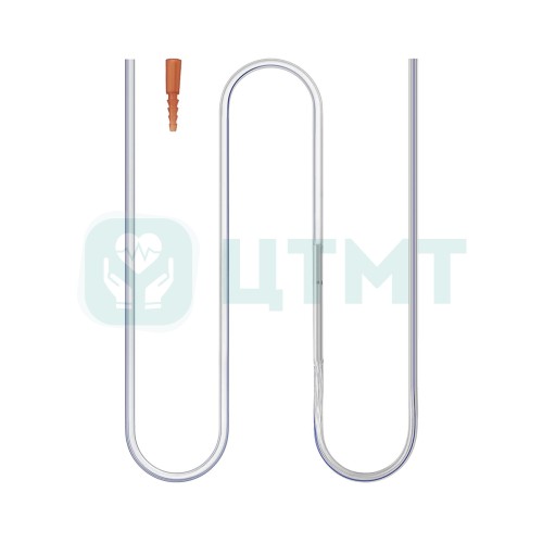 Трубка дренажная одноразовая силиконовая круглая с пазами 27 Fr