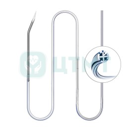 Трубка дренажная одноразовая силиконовая круглая с пазами 15 Fr