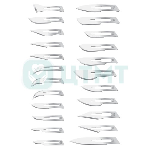 Лезвие одноразовое хирургическое, из нержавеющей стали №9, 100 шт.