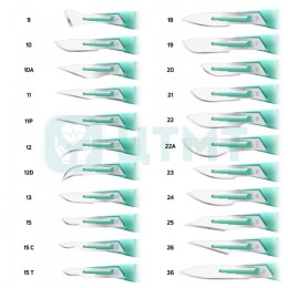 Скальпель одноразовый хирургический, лезвие из нержавеющей стали № 20, 10 шт