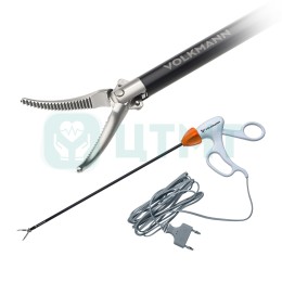 Зажим эндоскопический биполярный лигирующий, двухштырьковая вилка, длина штока 33 см