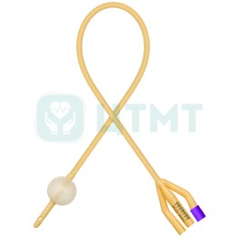 Катетер урологический Фолея трехходовой с гидрофильным покрытием 22 Сh/Fr