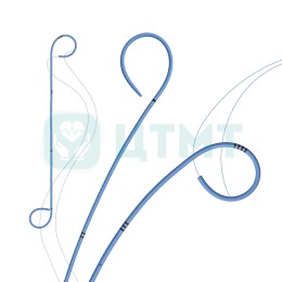 Стент мочеточниковый с двумя открытыми концами, с ретракционной нитью, с соединяющимся толкателем, размер стента 4,8 Fr