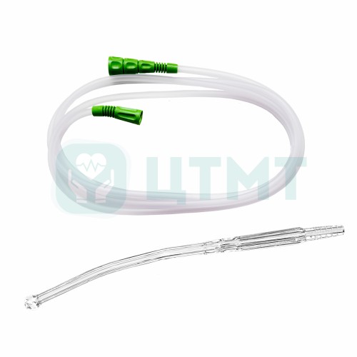 Наконечник для аспирации типа "Янкауэр" с закругленным концом с вакуум-контролем и аспирационный соединительный шланг 500 см