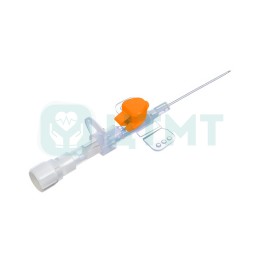 Катетер в/в с крыльями и инъек. портом 14Gx45 мм, полиуретан POLYFLEX 4 р/к полосы