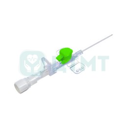 Катетер в/в с крыльями и инъек. портом 18Gx32 мм, полиуретан POLYFLEX 4 р/к полосы