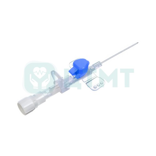 Катетер в/в с крыльями и инъек. портом 22Gx25 мм, полиуретан POLYFLEX 4 р/к полосы