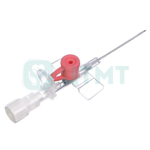 Катетер в/в с доп. портом и крылышками 20Gx32 мм, тефлон, POLYFLON, 4 р/к полосы