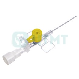 Катетер в/в с доп. портом и крылышками 24Gx19 мм, тефлон, POLYFLON, 4 р/к полосы