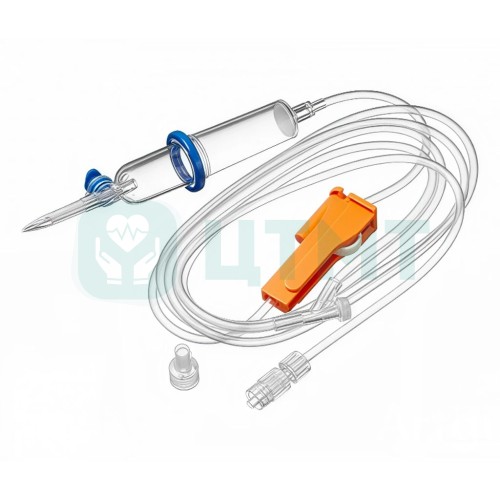 Набор для внутривенной инфузии с иглой для соединения с воздуховодом Autofusion 180 см без DEHP