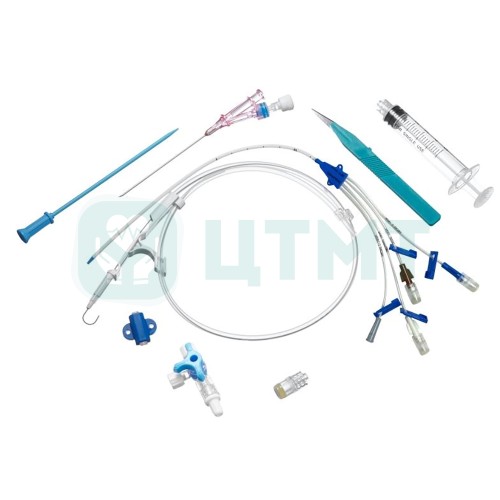 Набор для катетеризации центральных вен «Novocent Pro trio», 7FR/18G(P)-16G(D)-18G(M), L-160 мм (трехпросветный)