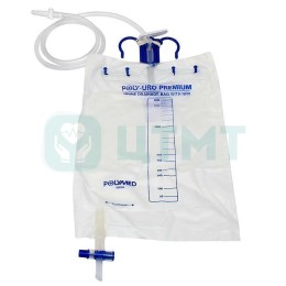 Мочеприемник прикроватный объемом 2000 мл с измерительной камерой объемом 250 мл