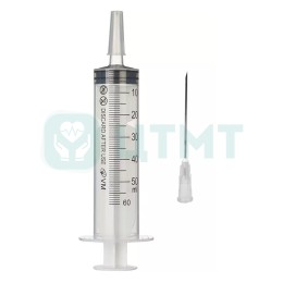 Шприц 3-комп, одноразавый, 50 (60,0) мл, игла 21GX1 1/2"(0,8X40), Luer Lock, стерильный