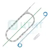 Набор стента мочеточникового BlueSil: стент двухпетлевой, силиконовый, размер 7Fr длина 28 см; стальная струна ПТФЭ 0,038"х150 см; простой толкатель